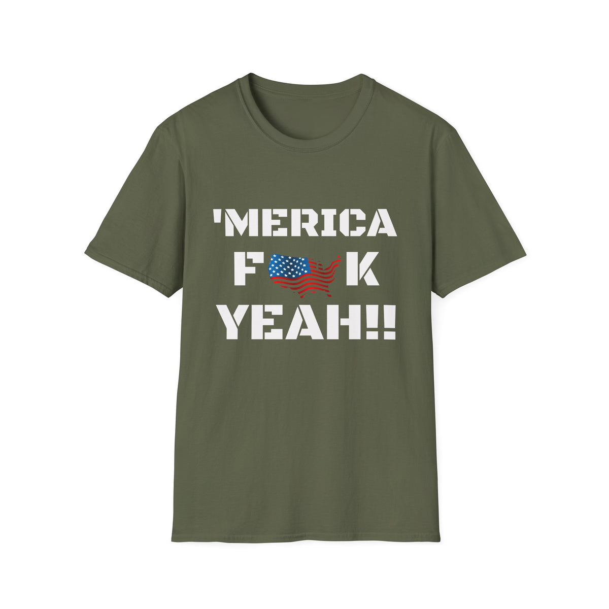 'Merica F**k Yeah!! T-Shirt — Patriotic American Flag Graphic Tee