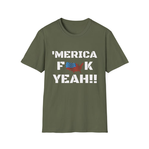 'Merica F**k Yeah!! T-Shirt — Patriotic American Flag Graphic Tee