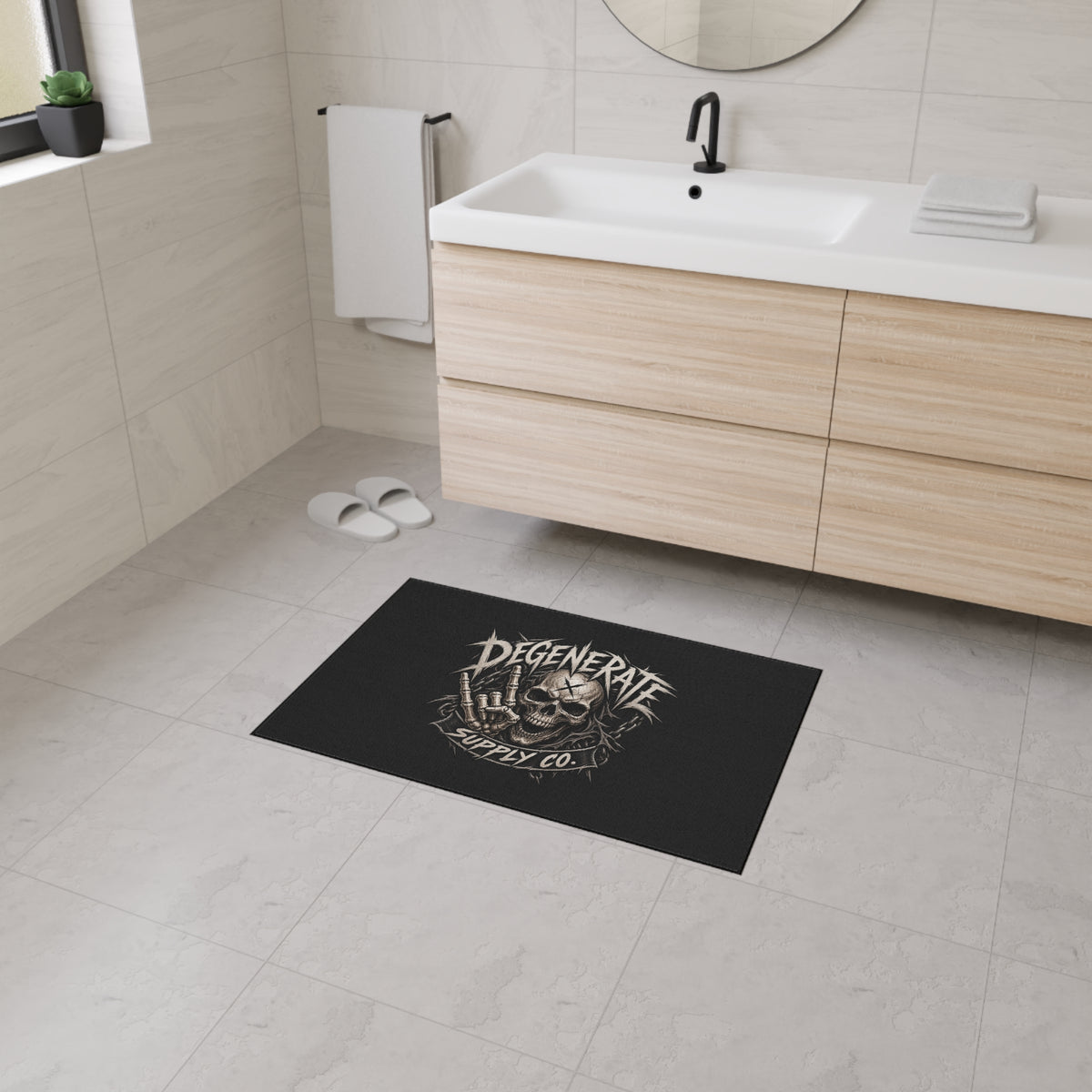 'Degenerate Supply Co.' Heavy-Duty Floor Mat — Rugged Entry Rug