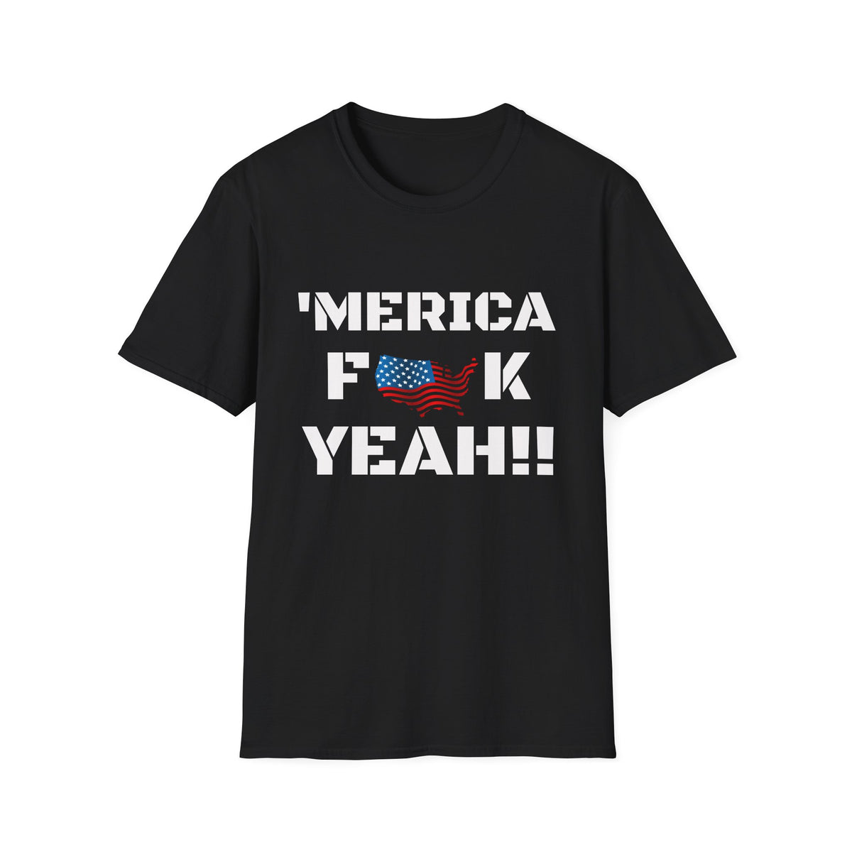 'Merica F**k Yeah!! T-Shirt — Patriotic American Flag Graphic Tee