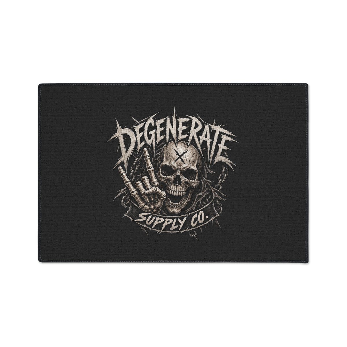 'Degenerate Supply Co.' Heavy-Duty Floor Mat — Rugged Entry Rug